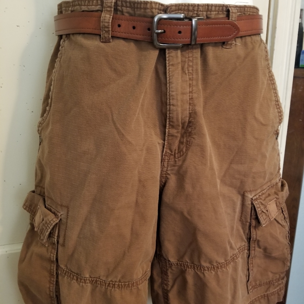 Ocean Pacific (OP) Mens Brown Cargo Shorts 32w